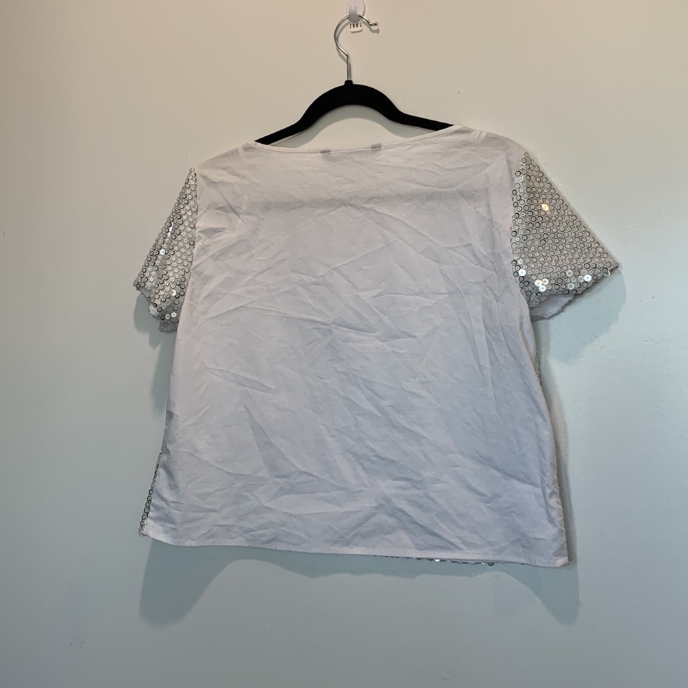Zara Basic Sequen Crop Top Size Large - image 5
